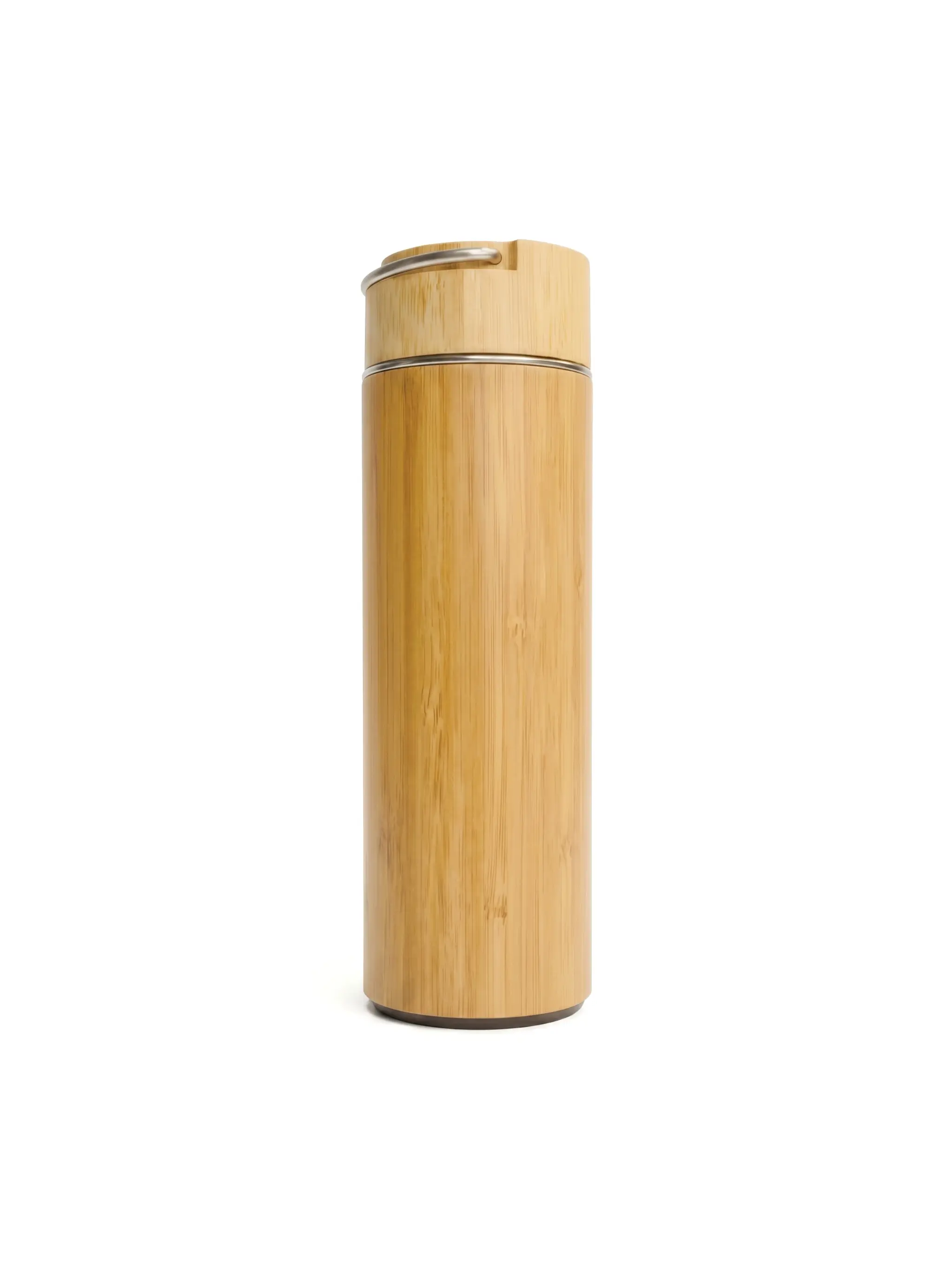 Vadisi - Premium Bamboo and Stainless Steel 500ml Drinkware Flask Thermos Funtainer Stainless Steel Hydration/Water Bottle 470 ml — Vadisi - Premium Bamboo and Stainless Steel 500ml Drinkware Flask